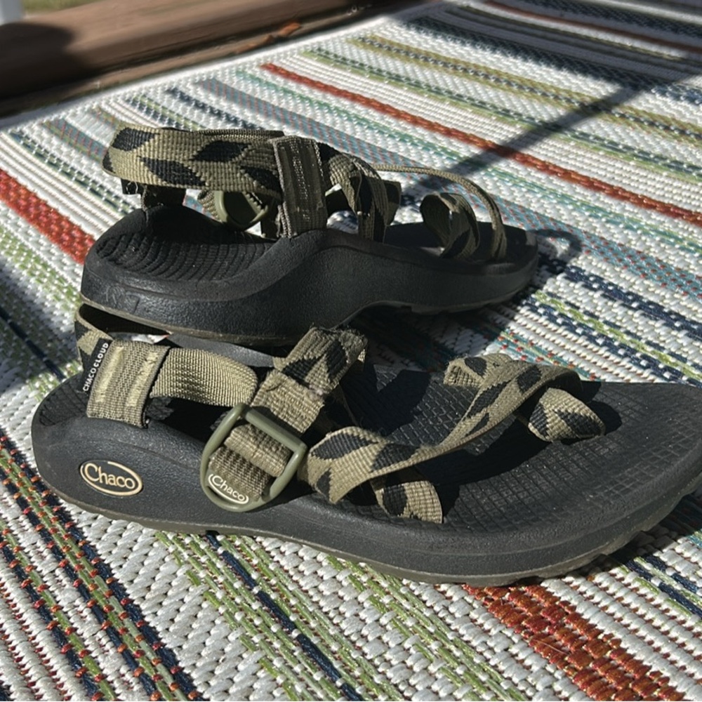 Chaco Olive and Black Outdoor Sandals
